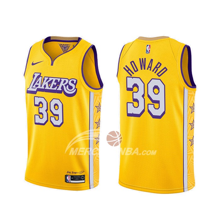 Maglia Los Angeles Lakers Dwight Howard Citta 2019-20 Giallo